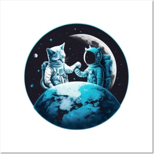 Astronaut Kitty Posters and Art